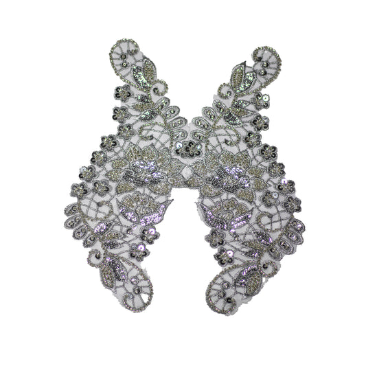 Beaded Motif BM312 - Silver Grey