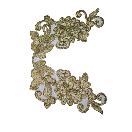 Embroided Motif EM329 - Gold