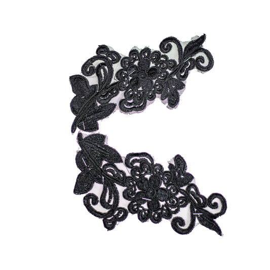 Embroided Motif EM329 - Black