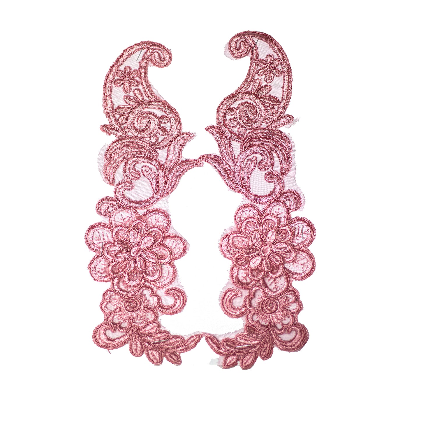 Embroided Motif EM349 - Dusty Pink