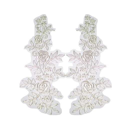 Decorative lace letter  with floral patterns on a white background