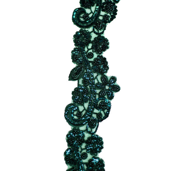 Beaded trimmimg BT 137 - Bottle Green