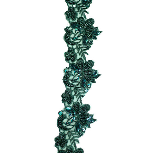 Beaded Trimming BT148 - Bottle Green