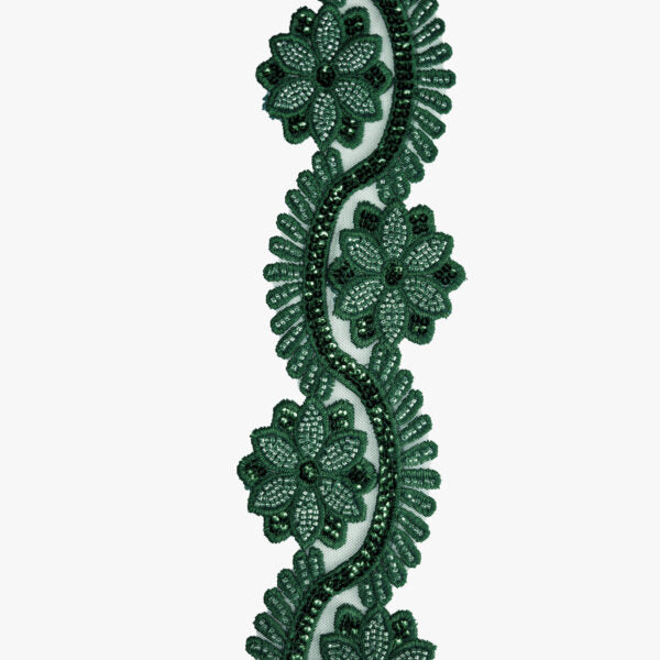 Beaded Trimming BT3174 - Bottle Green
