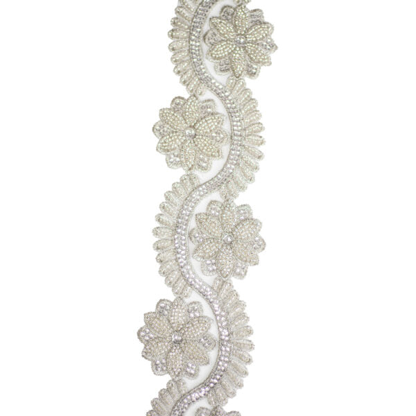 Beaded Trimming BT3174 - Silver