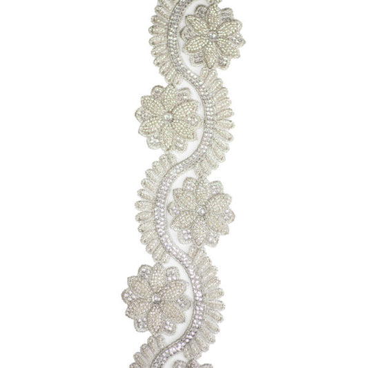 Beaded Trimming BT3174 - Silver