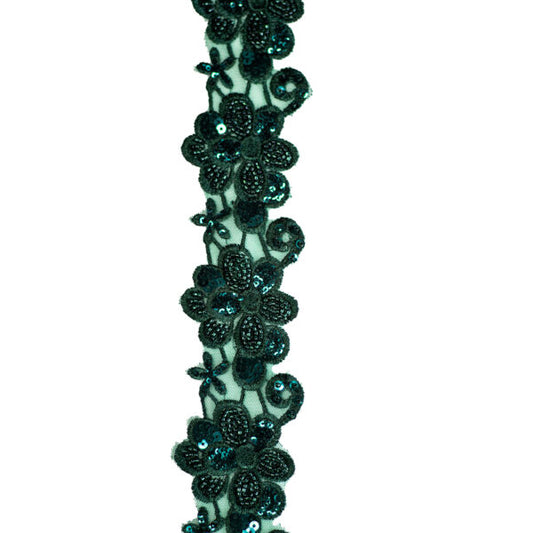 Beaded Trimming BT143 - Bottle Green