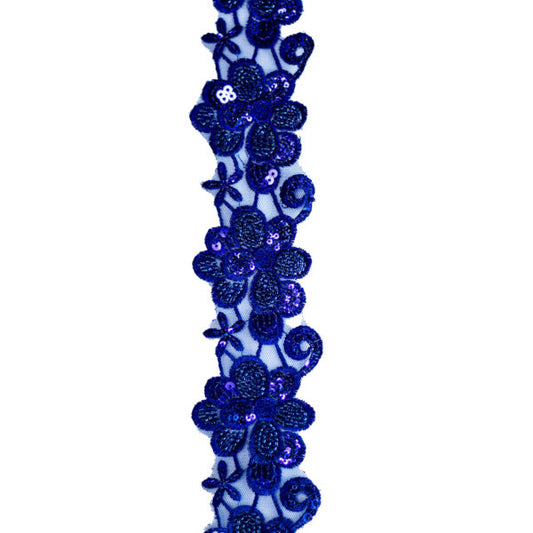 Beaded Trimming BT143 - Royal Blue