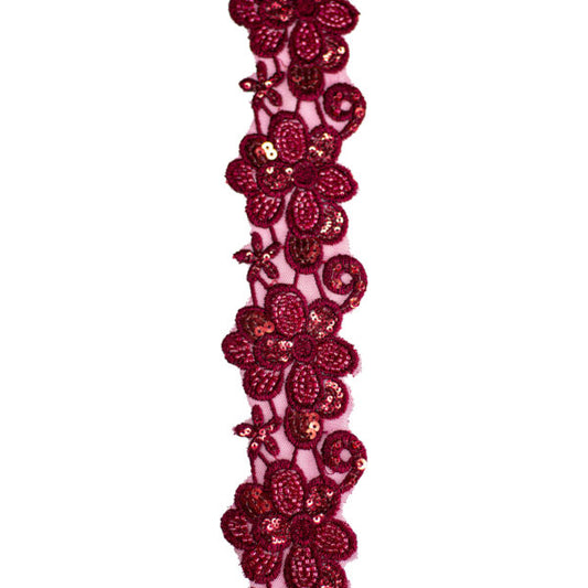 Beaded Trimming BT143 - Maroon